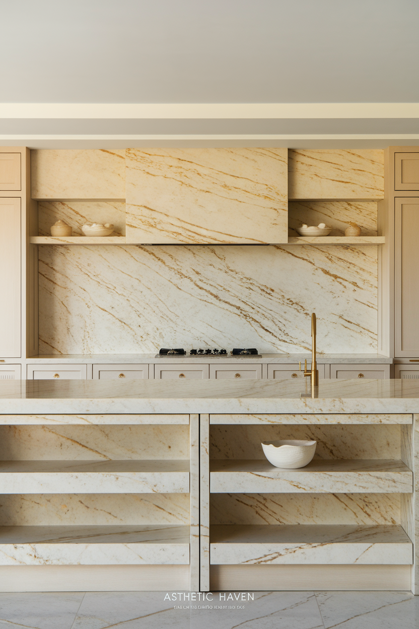 Taj Mahal Quartzite in Every Neutral Kitchen