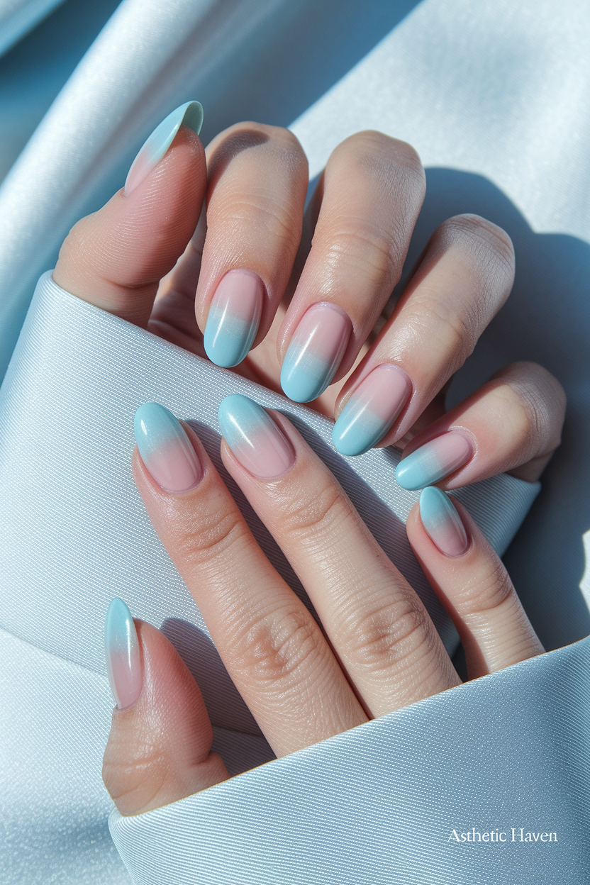 Blue Aura Nails
