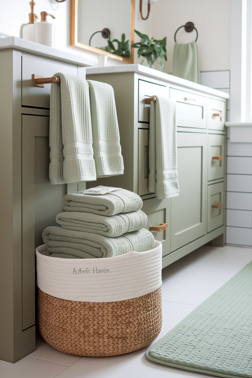 Coordinate Towels, Washcloths, and the Bath Mat
