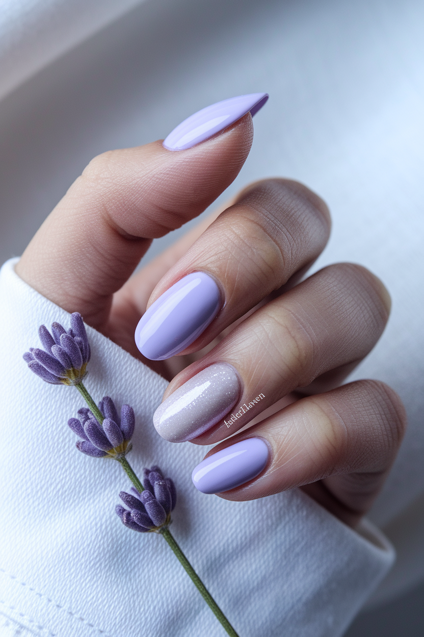 Soft Lavender Nails