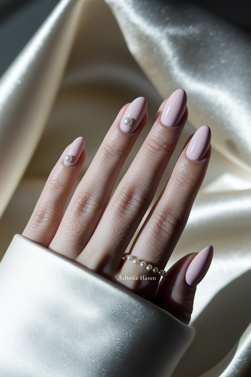 Pearl Detail Nails