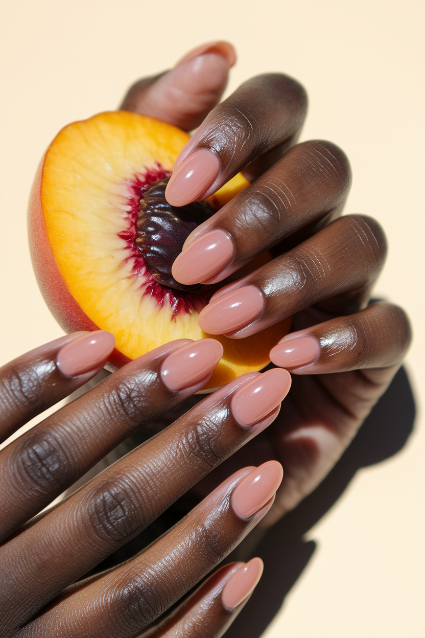 Peach Jelly Nails