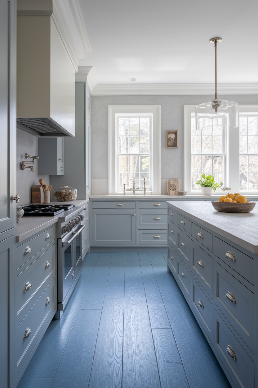 Cool Gray Cabinets and Floors