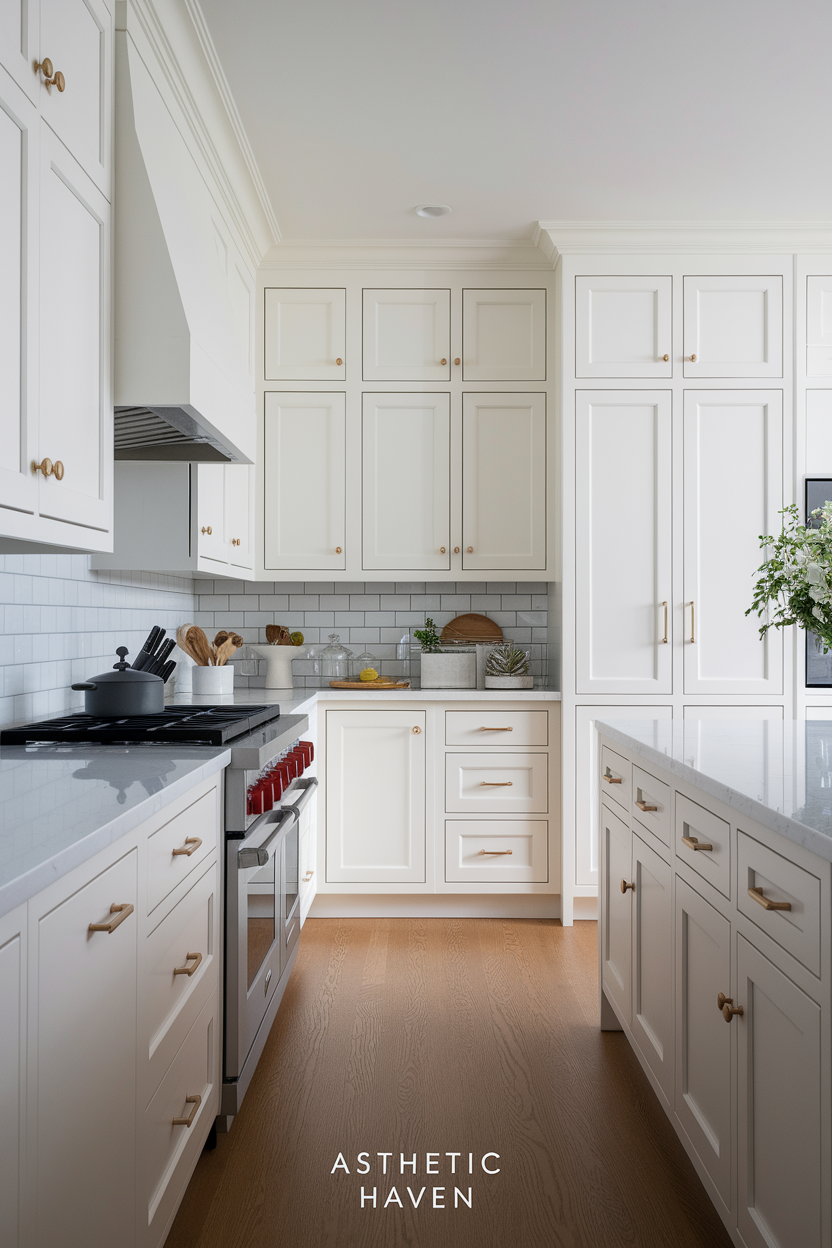 White Shaker Cabinets on Every Surface