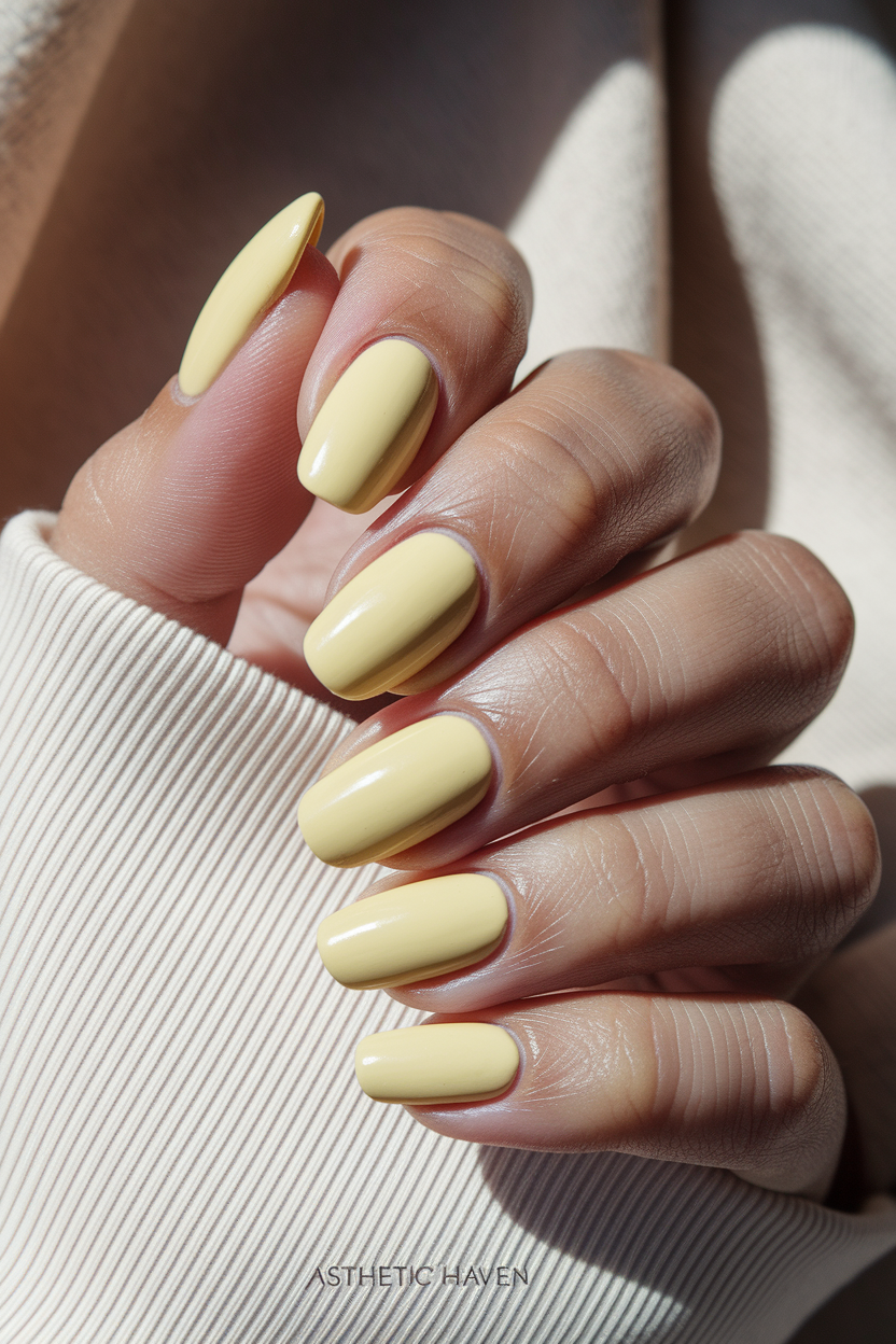 Butter Yellow Nails