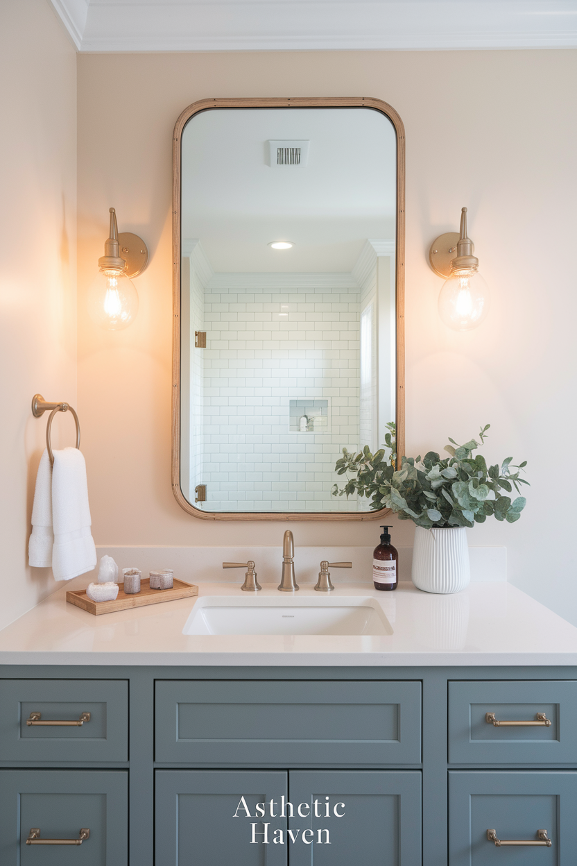 Frame or Replace the Plain Bathroom Mirror