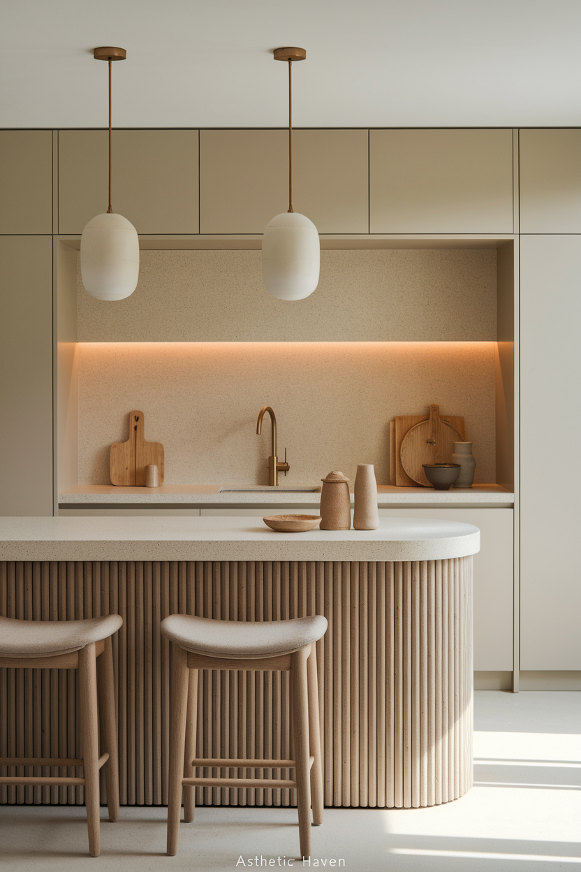 Introduce Texture With a Fluted Island