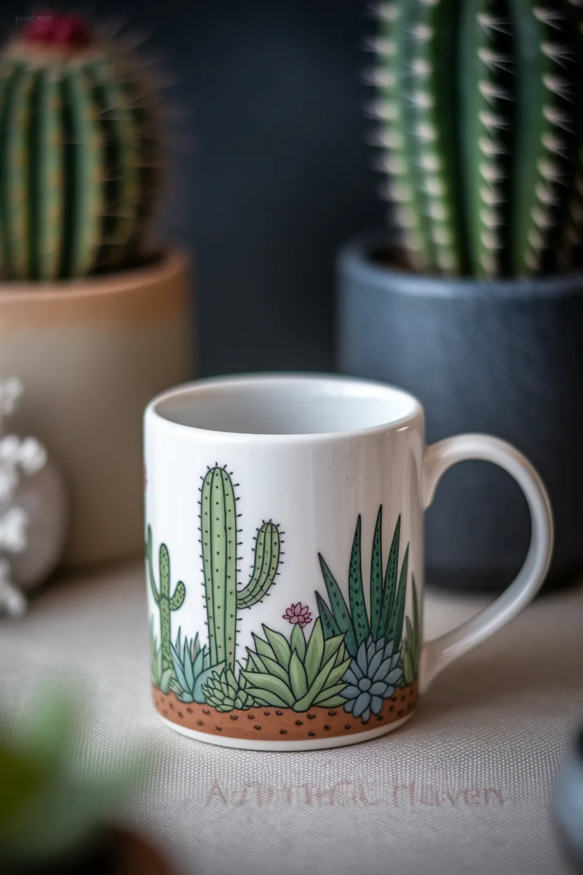 12. Cute Cactus and Succulent Garden