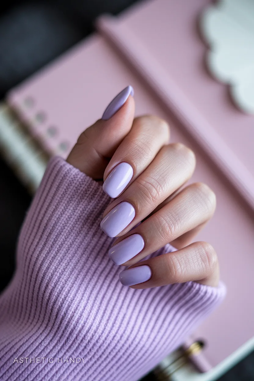 25 Cute Back to School Nail Ideas for a Stylish Semester 16 15. Soft Lavender Ombre