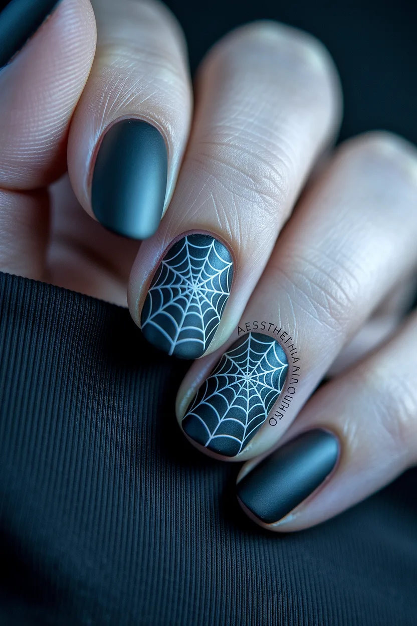 3. Matte Black Spiderwebs