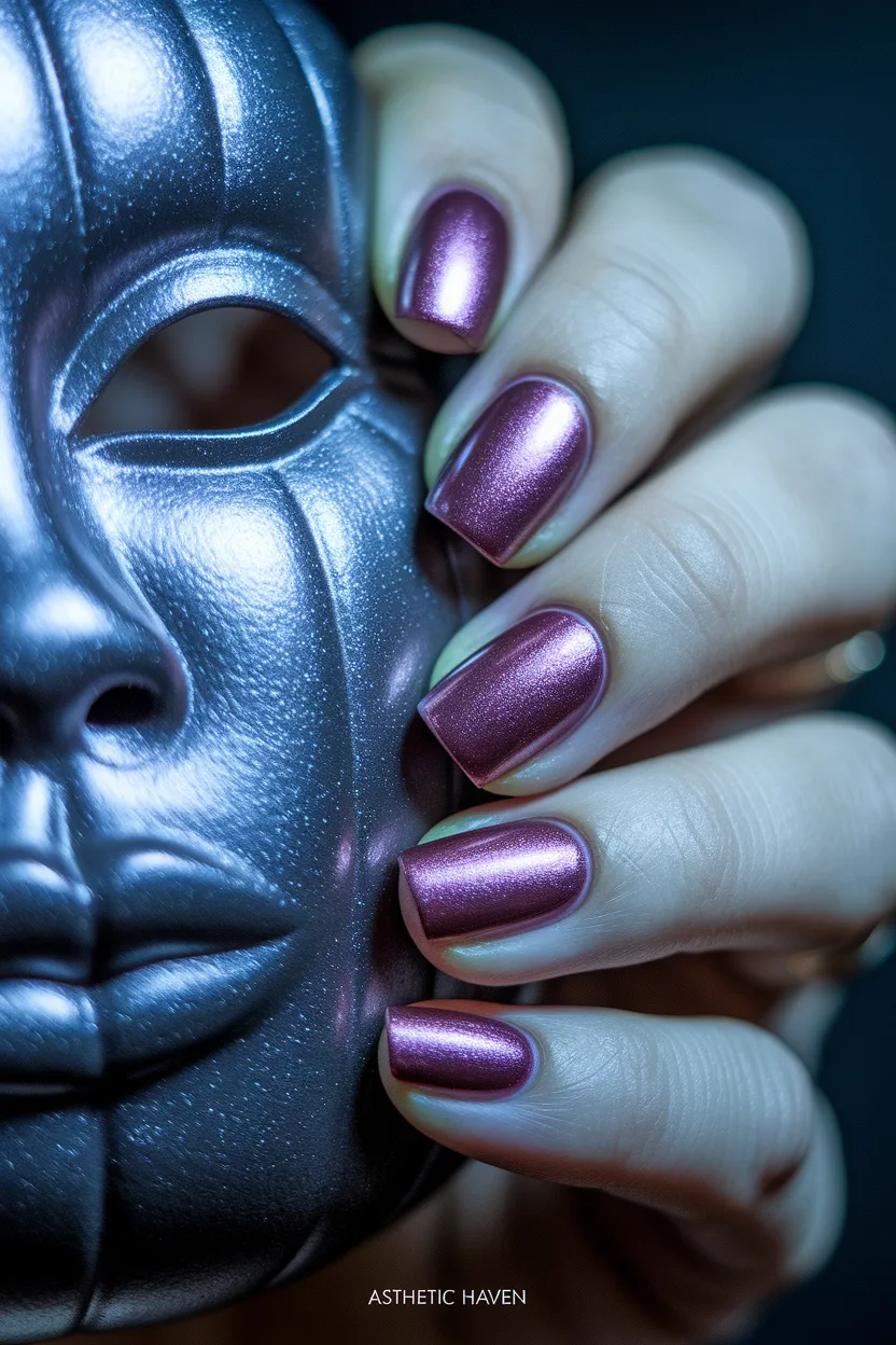 13. Metallic Pumpkin Faces