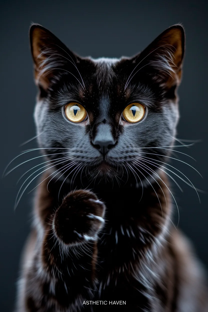 17. Minimalist Black Cats