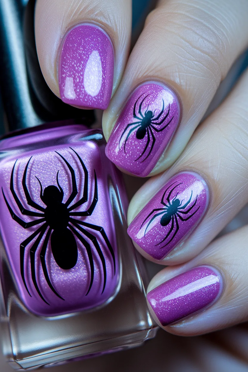20. Velvet Finish Spiders