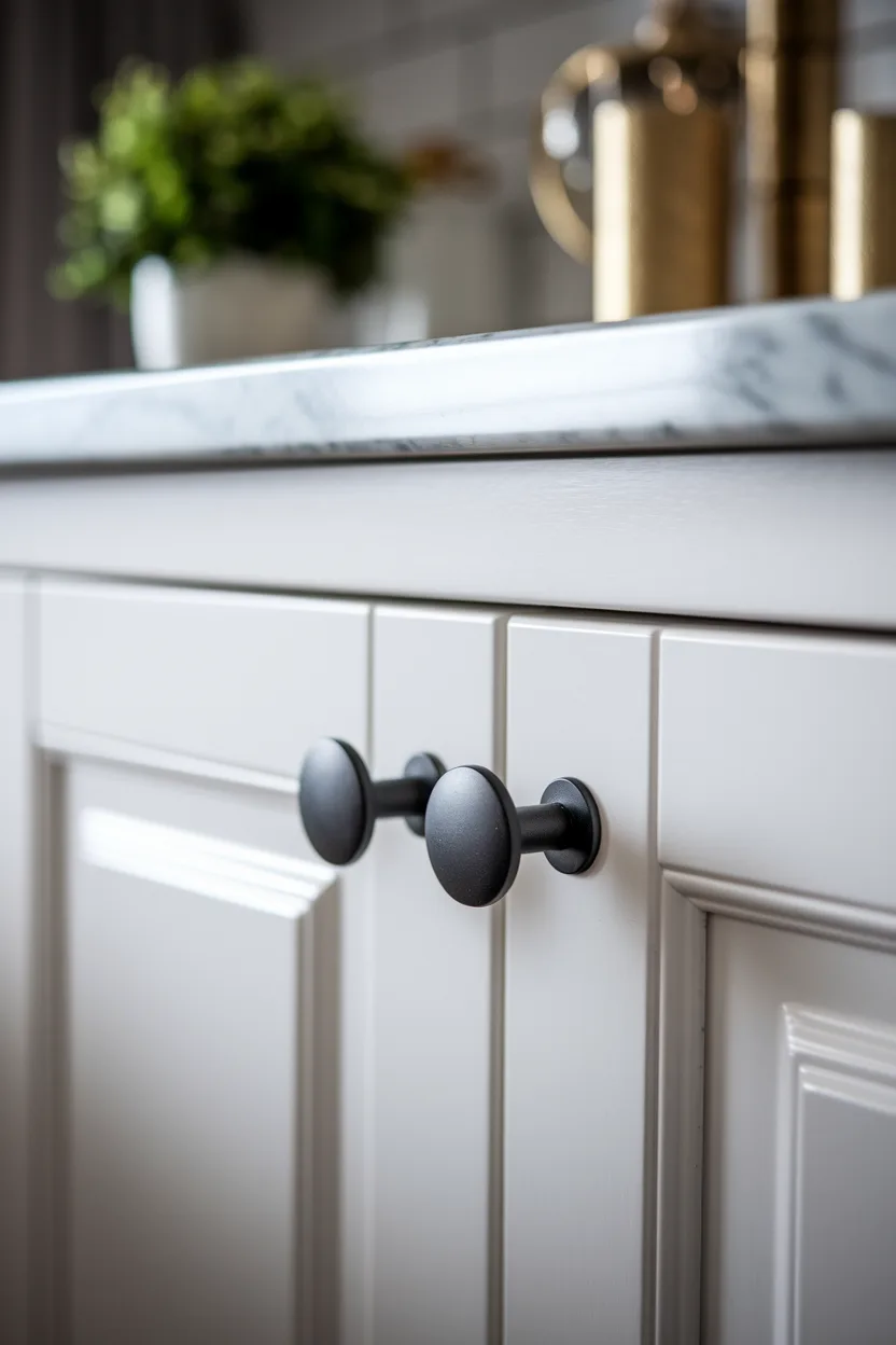Swap cabinet knobs and pulls using existing hole centers