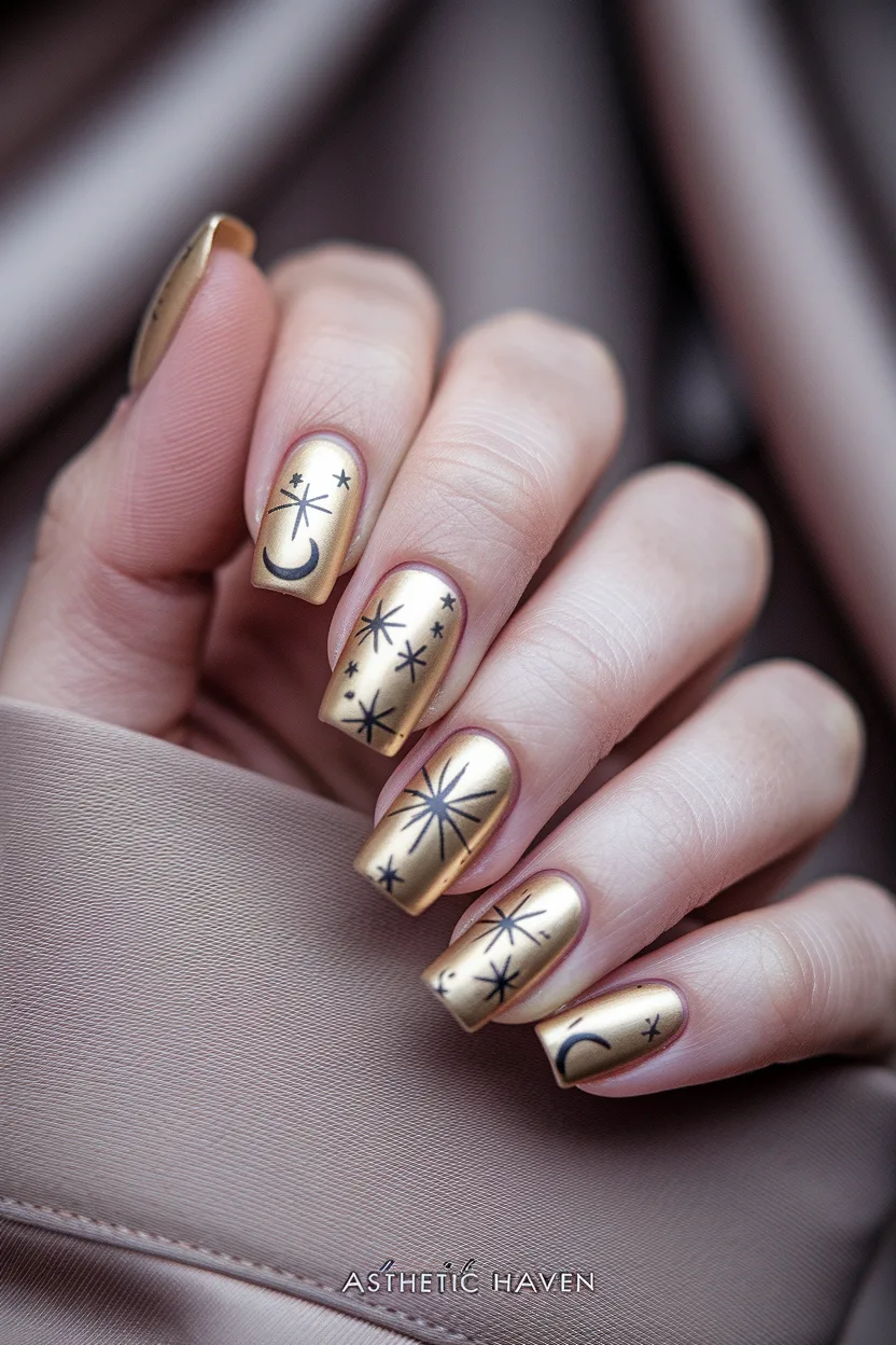 20. Textured Tweed Fabric Effect Square Nails